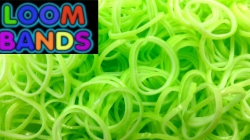 Двухцветные резиночки (зелёные с белым) Loom Bands (600шт)