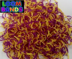 Полосатые резиночки (оранжево-фиолетовые) Loom Bands (600шт)