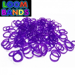 Фиолетовые полупрозрачные резиночки Loom Bands (600шт)
