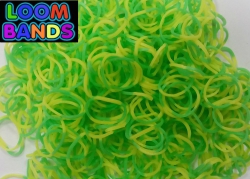 Полосатые резиночки желто-зеленые Loom Bands (600шт)