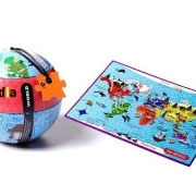 Пазл в металлическом шаре "Карта мира", 100 элементов