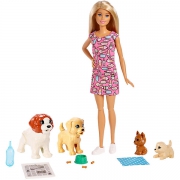 Игровой набор с куклой Barbie, Барби и щенки